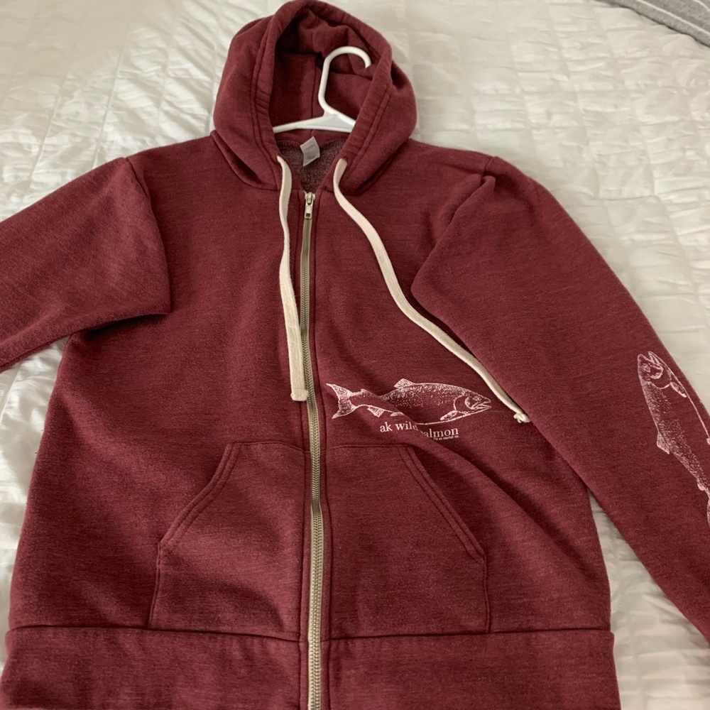 Ak wild salmon zip up hoody